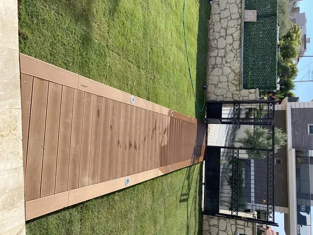 Aksoy Villası yenilenmiş mozaik kaplı betonarme havuz ve kompozit deck