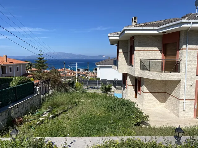 Aksoy Villası deniz manzaralı dış cephe - Çeşme villa projesi